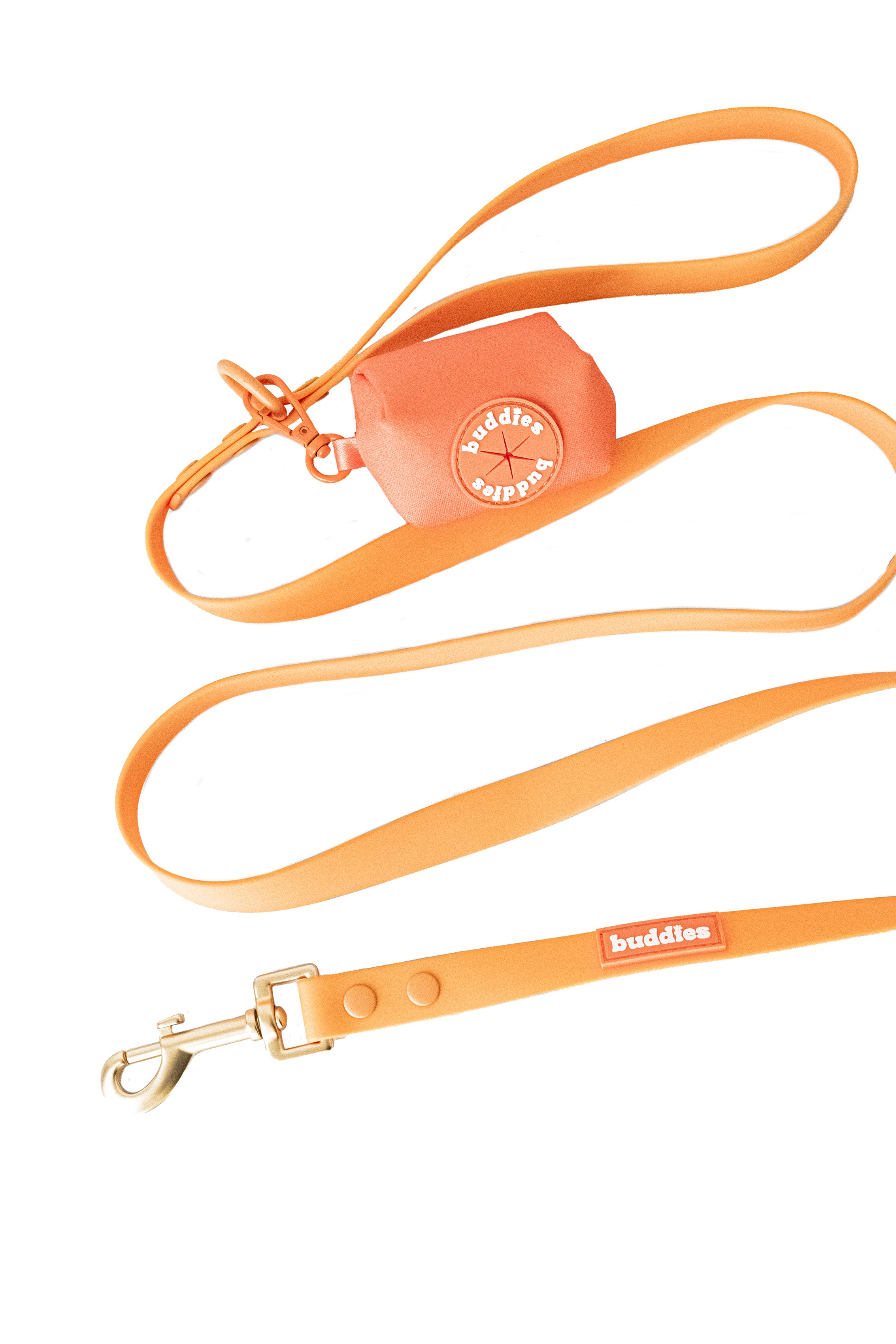 Set Pechera Naranja | Arnés No Pull + Correa PVC + Poop Bag