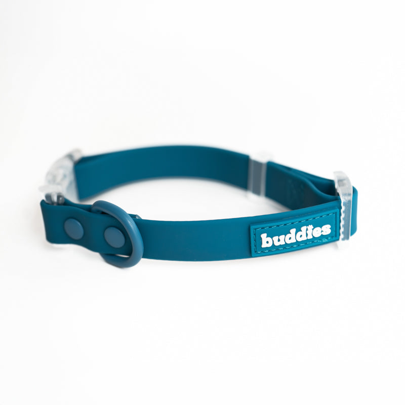 Azul | Collar PVC + Correa PVC + Poop Bag